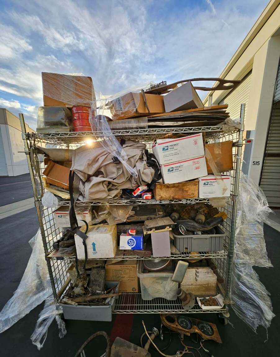 💥💥 MASSIVE TRIUMPH CAR PARTS LOT W/ TR6 PROJECT TR4 GT6 SPITFIRE DOORS FENDERS HARD PARTS INTERIOR